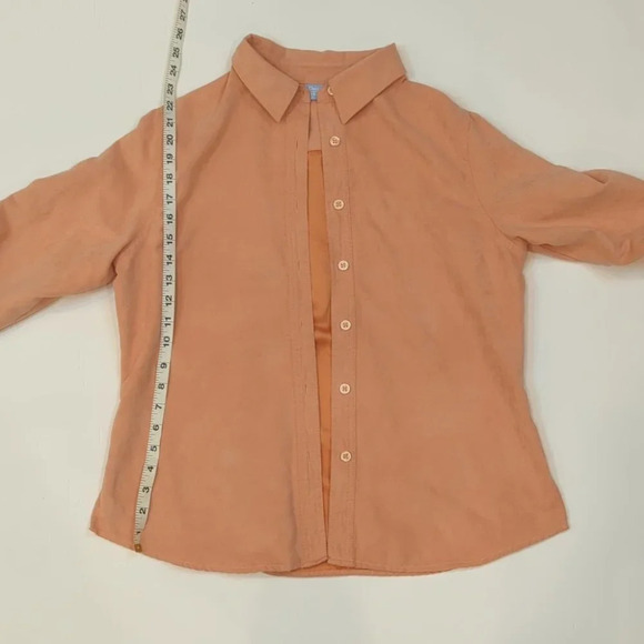 Vintage Y2K Denver Hayes Suede Button Up Terracotta Burnt Orange - Woman Medium - Picture 5 of 6